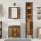 vidaXL Bathroom Vanity Units with Shelf 3 pcs Brown 33 x 33 x 185.5 cm
