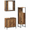 vidaXL Bathroom Furniture Set with Door 3 pcs Brown 33 x 33 x 120.5 cm