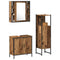 vidaXL Bathroom Furniture Set with Door 3 pcs Brown 33 x 33 x 120.5 cm