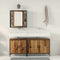 vidaXL Bathroom Furniture Set with Shelf 3 pcs Brown 60 x 16 x 60 cm