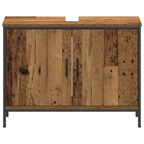 vidaXL Bathroom Furniture Set with Shelf 3 pcs Brown 60 x 16 x 60 cm