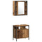 vidaXL Bathroom Furniture Set with Shelf 3 pcs Brown 60 x 30 x 60 cm