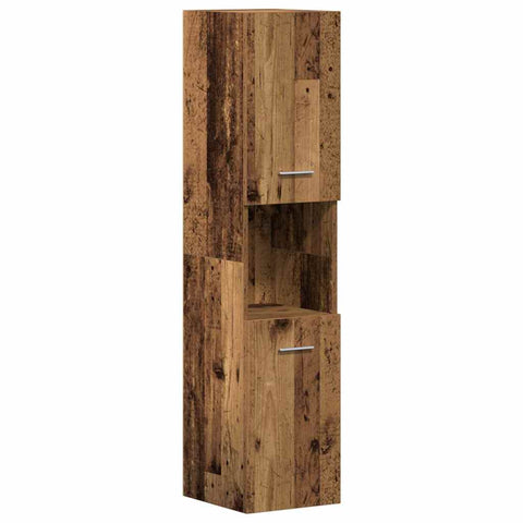 vidaXL Bathroom Furniture Set 4 pcs Old Wood 41 x 38.5 x 46 cm