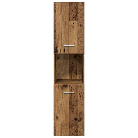 vidaXL Bathroom Furniture Set 4 pcs Old Wood 41 x 38.5 x 46 cm