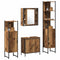 vidaXL Bathroom Furniture Set with Door 4 pcs Brown 33 x 33 x 185.5 cm