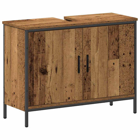 vidaXL Bathroom Furniture Set Other 4 pcs Brown 33 x 33 x 185.5 cm