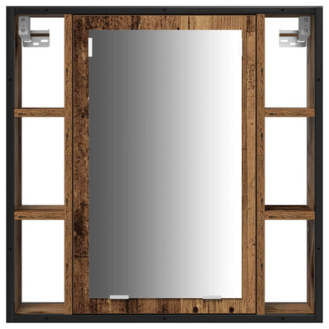 vidaXL Bathroom Cabinet Set 4 pcs Old wood 33 x 33 x 185.5 cm