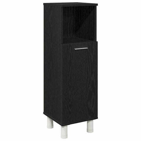 vidaXL Bathroom Furniture Set with Shelf 3 pcs Black 30 x 30 x 99.5 cm