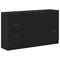 vidaXL Sideboard Black Oak 180 x 30 x 70 cm Engineered wood