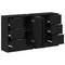 vidaXL Sideboard Black Oak 180 x 30 x 70 cm Engineered wood