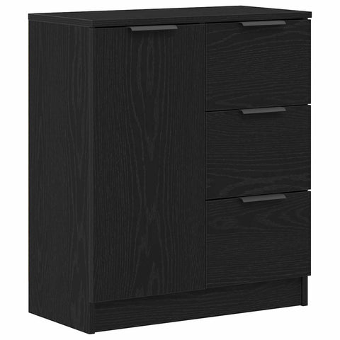 vidaXL Sideboard Black Oak 180 x 30 x 70 cm Engineered wood