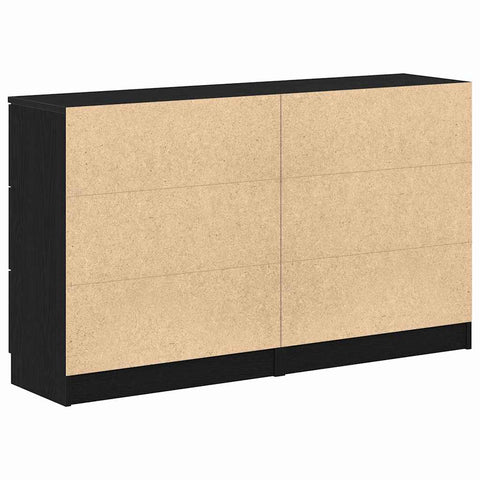 vidaXL Sideboard Black Oak 180 x 30 x 70 cm Engineered wood
