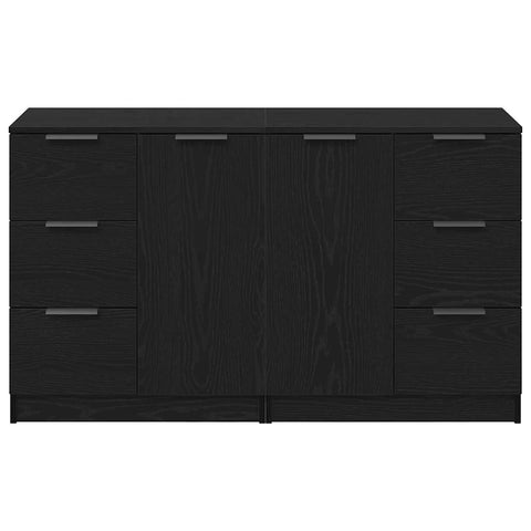 vidaXL Sideboard Black Oak 180 x 30 x 70 cm Engineered wood