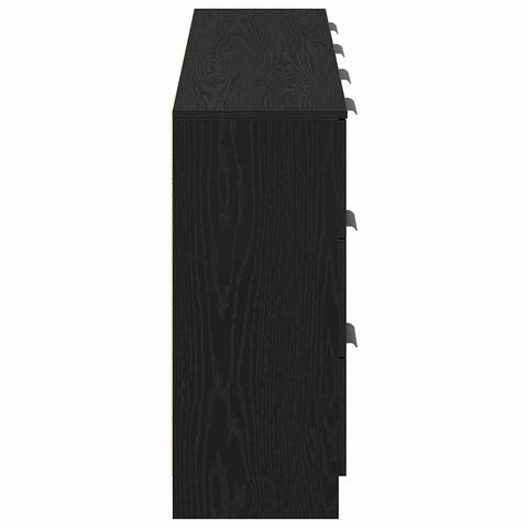 vidaXL Sideboard Black Oak 180 x 30 x 70 cm Engineered wood