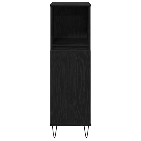vidaXL 3 Piece Bathroom Furniture Set Black Oak Engineered Wood