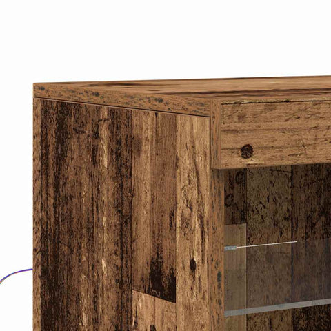 vidaXL Sideboard 3 pcs Old wood 123 x 37 x 100 cm Engineered wood