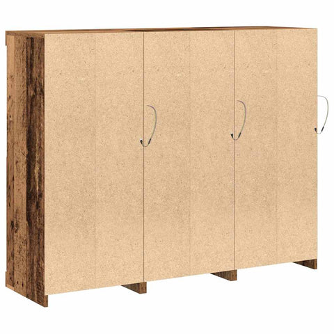 vidaXL Sideboard 3 pcs Old wood 123 x 37 x 100 cm Engineered wood