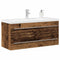 vidaXL Sink Cabinet with Basin 2 pcs Old wood 100 x 38.5 x 48 cm