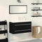 vidaXL Sink Cabinet with Basin 3 pcs Black oak 90 x 38.5 x 48 cm
