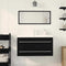 vidaXL Sink Cabinet with Basin 3 pcs Black oak 90 x 38.5 x 48 cm