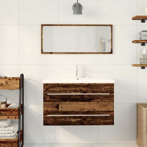 vidaXL Bathroom Sink Cabinet Wall-mounted Old wood 80 x 38.5 x 48 cm