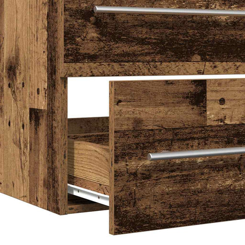 vidaXL Sink Cabinet with Basin 2 pcs Old wood 100 x 38.5 x 48 cm