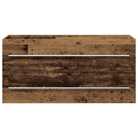 vidaXL Sink Cabinet with Basin 2 pcs Old wood 100 x 38.5 x 48 cm