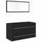 vidaXL Sink Cabinet with Basin 3 pcs Black oak 90 x 38.5 x 48 cm