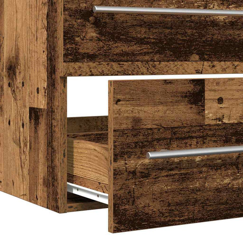 vidaXL Sink Cabinet with Basin 2 pcs Old wood 80 x 38.5 x 48 cm