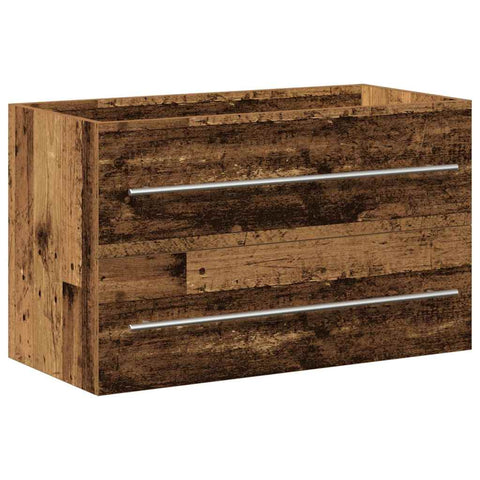 vidaXL Sink Cabinet with Basin 2 pcs Old wood 80 x 38.5 x 48 cm