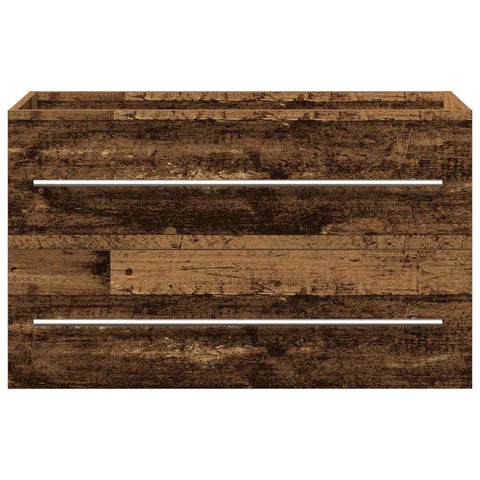 vidaXL Sink Cabinet with Basin 2 pcs Old wood 80 x 38.5 x 48 cm