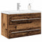 vidaXL Sink Cabinet with Basin 2 pcs Old wood 80 x 38.5 x 48 cm