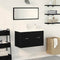 vidaXL Sink cabinet Black Oak 90 x 38.5 x 46 cm Engineered wood