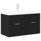 vidaXL Sink cabinet Black oak 80 x 38.5 x 46 cm Engineered wood