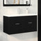vidaXL Sink cabinet Black Oak 90 x 38.5 x 46 cm Engineered wood