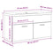 vidaXL Sink cabinet Black Oak 90 x 38.5 x 46 cm Engineered wood