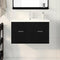 vidaXL Sink cabinet Black Oak 80 x 38.5 x 46 cm Engineered wood