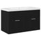 vidaXL Sink cabinet Black Oak 80 x 38.5 x 46 cm Engineered wood