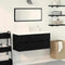 vidaXL Sink Cabinet Black oak 90 x 39 x 62 cm Engineered wood