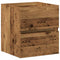 vidaXL Sink Cabinet Black oak 41 x 39 x 62 cm Engineered wood