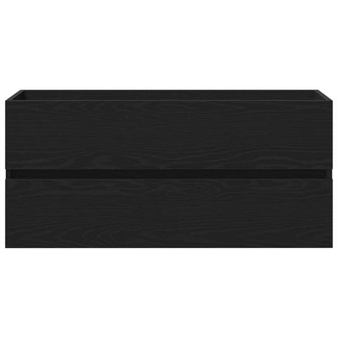 vidaXL Sink Cabinet Black oak 100 x 39 x 62 cm Engineered wood