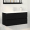 vidaXL Sink Cabinet Black oak 90 x 39 x 62 cm Engineered wood