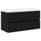 vidaXL Sink Cabinet Black oak 90 x 39 x 62 cm Engineered wood