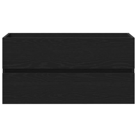 vidaXL Sink Cabinet Black oak 90 x 39 x 62 cm Engineered wood