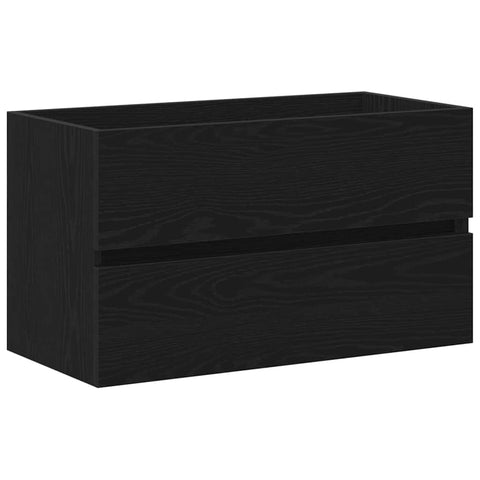 vidaXL Sink Cabinet Black oak 80 x 39 x 62 cm Engineered wood