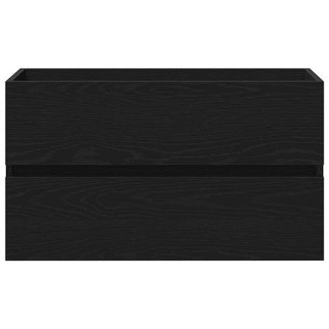 vidaXL Sink Cabinet Black oak 80 x 39 x 62 cm Engineered wood