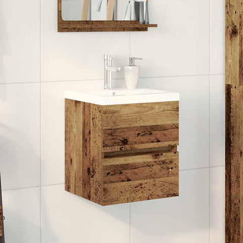 vidaXL Sink Cabinet Black oak 41 x 39 x 62 cm Engineered wood