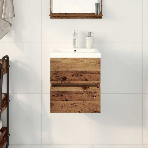vidaXL Sink Cabinet Black oak 41 x 39 x 62 cm Engineered wood