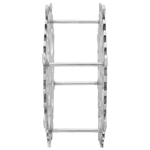 vidaXL Wine Rack Silver 37 x 37 x 14 cm Aluminium