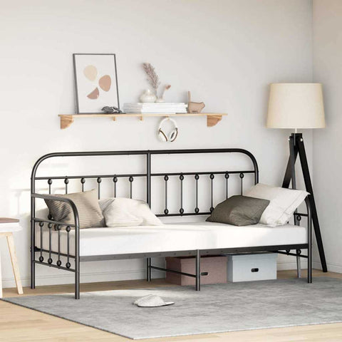 vidaXL Daybed Frame Black 80 x 200 cm Powder-Coated Steel
